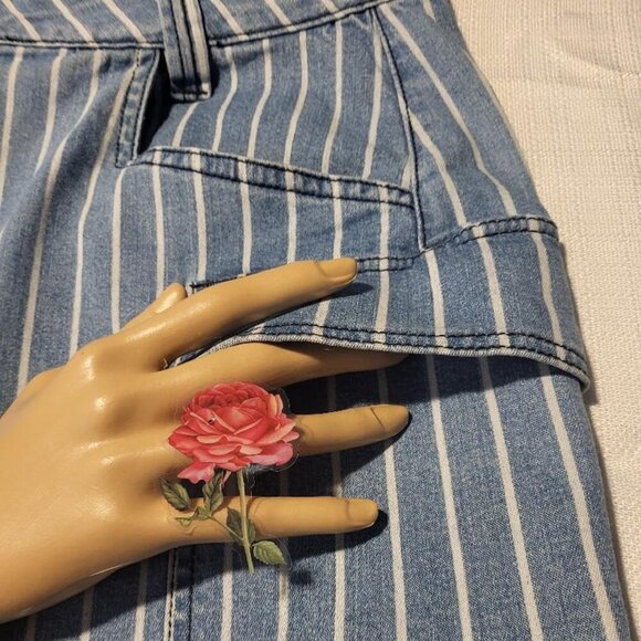 Venus, New, Women's White & Blue, Cargo Style, Mini Skirt, size 14 - Picture 5 of 8